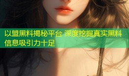 以盟黑料揭秘平台 深度挖掘真实黑料信息吸引力十足