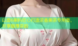 以壶6黑料匠心打造浓香黑茶专用壶，尽享醇厚茶韵