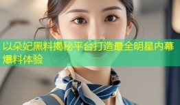 以朵妃黑料揭秘平台打造最全明星内幕爆料体验
